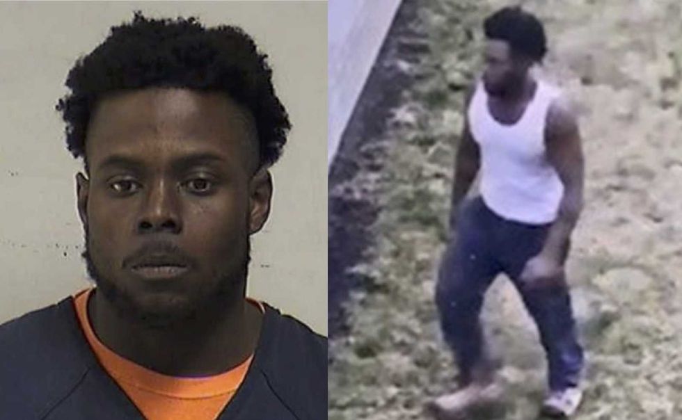 Manhunt under way for man seen dragging a body away before woman was found stabbed to death, police say