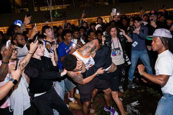 Mayhem in Manhattan: Chaos, violence erupt outside New York Knicks Game 3 watch party