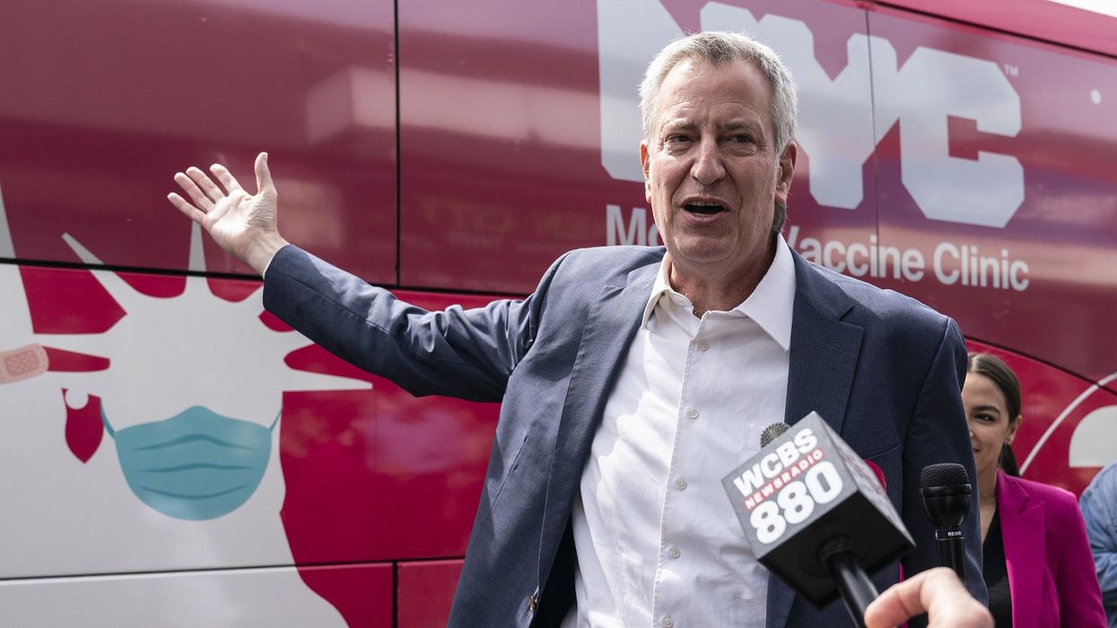 Mayor Bill de Blasio mocked over 'cringe' stunt aimed at enticing New Yorkers to get vaccinated