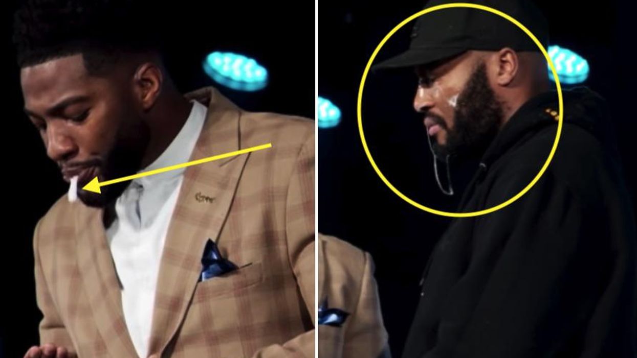 Megachurch pastor hawks loogie, rubs it on man's face in sermon illustration as church-goers gasp in horror: 'Cult energy'