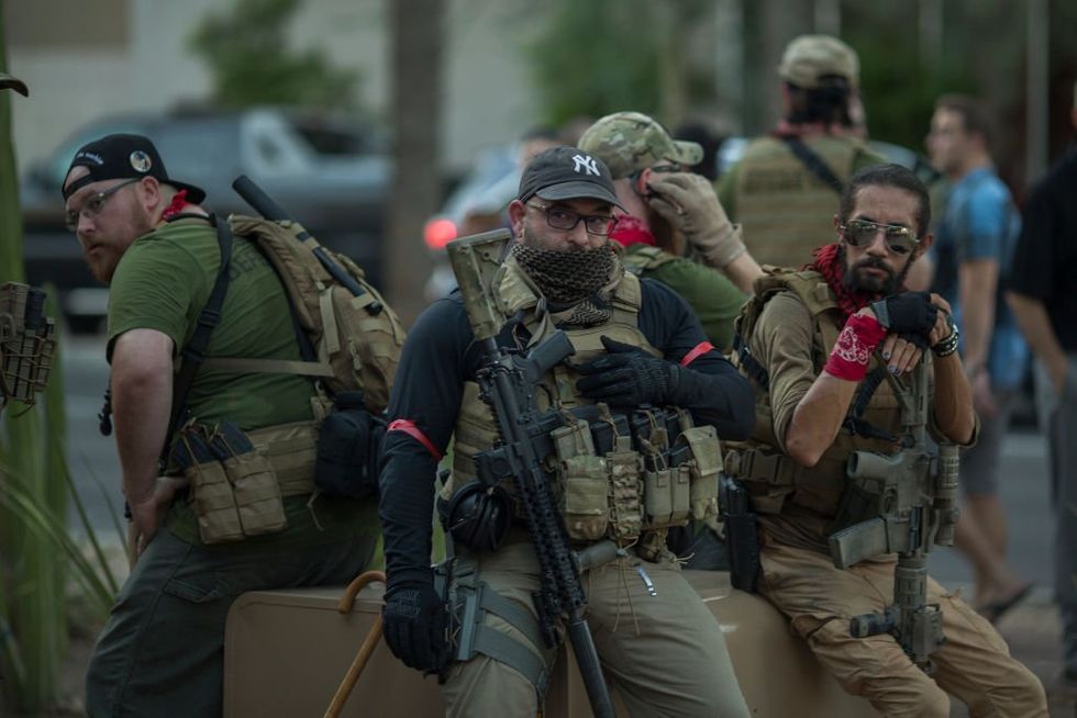 Members of the John Brown Gun Club in Phoenix, Arizona.