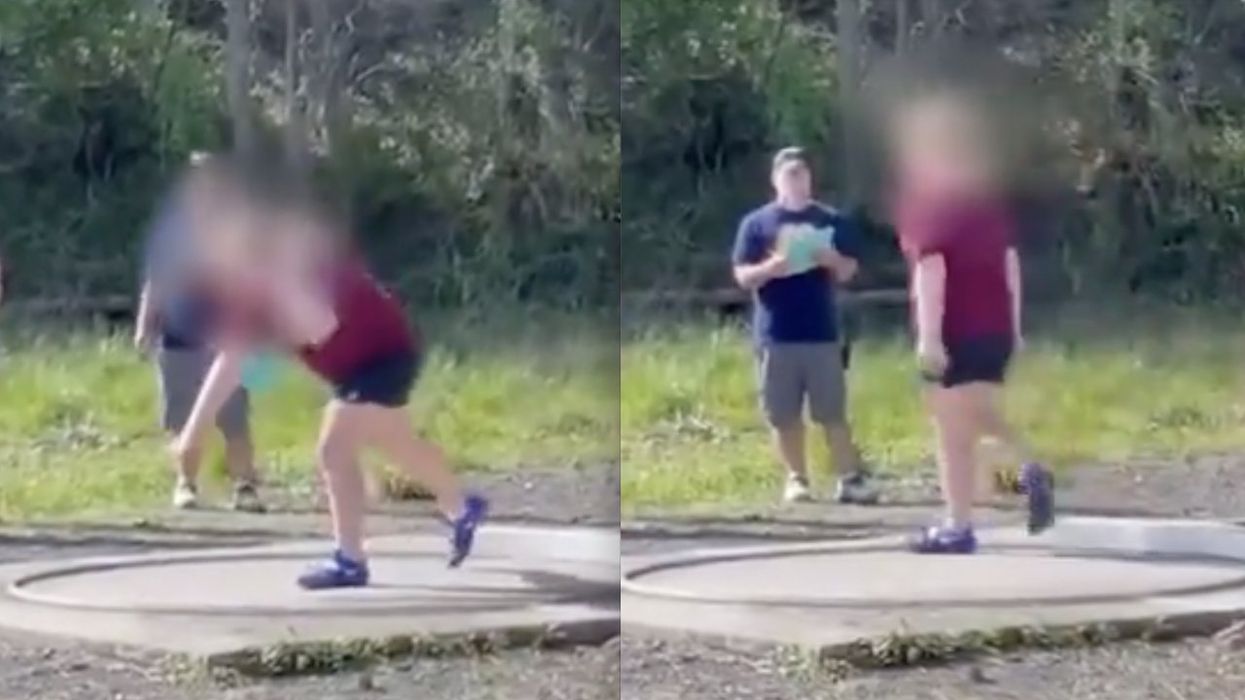 Middle school female athletes reportedly refuse to compete against biological male at track meet, protest in shot put ring