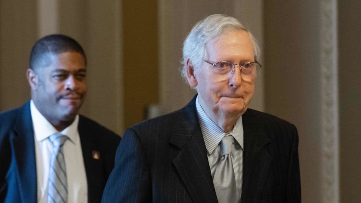 Mitch McConnell uses scary freeze-up incident to troll Joe Biden: 'Gotta watch those sandbags!'