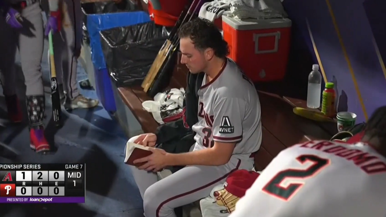 MLB pitcher goes viral for seemingly reading the Bible in dugout before Game 7 win that sent team to World Series