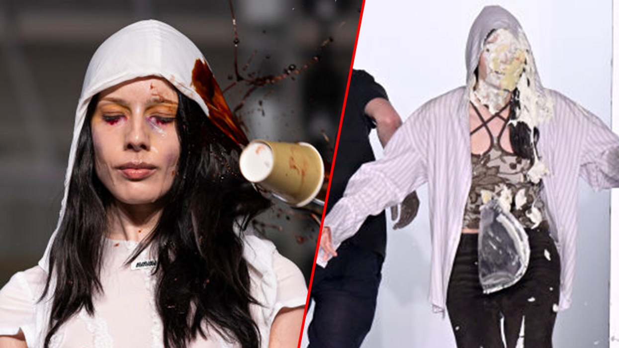 Models pelted with garbage during fashion show to simulate online hate and 'verbal brutality'