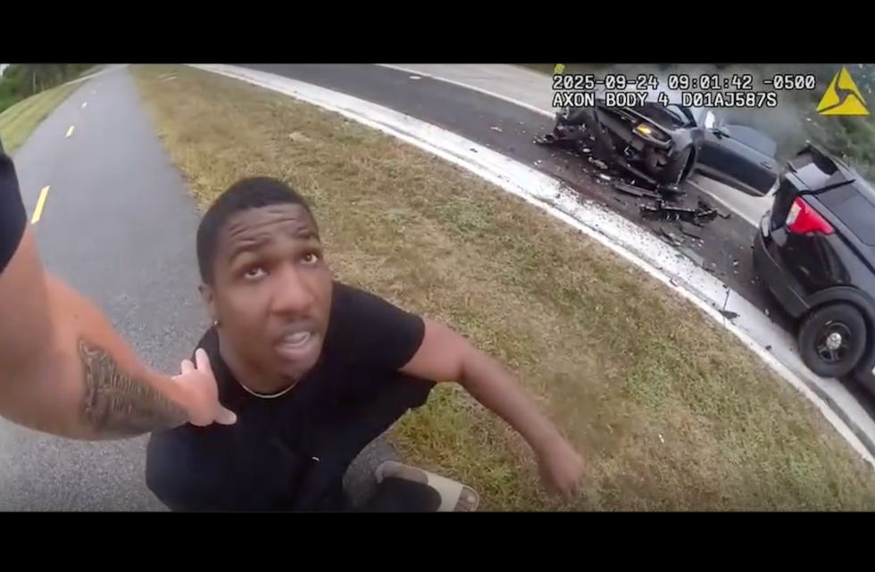 Motorist in jaw-dropping video actually admits to officer why he crashed 'on purpose' into back of his parked police vehicle