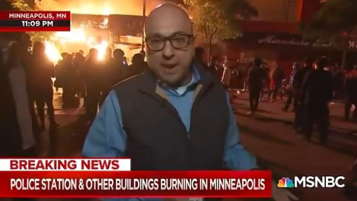 MSNBC reporter downplays Minneapolis riots as fire rages behind him: 'Mostly a protest'