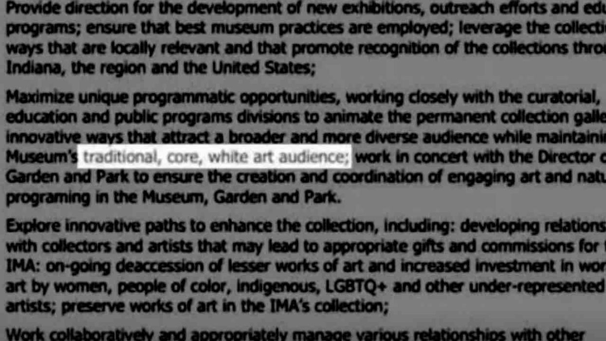 Museum director job posting lists one duty as maintaining 'white' audience — and outrage ensues