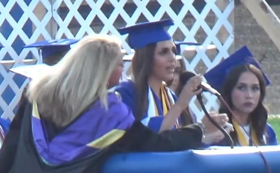 Muslim, pro-Palestine HS valedictorian blasts ICE in graduation speech — which school official cuts short: 'I feel oppressed'