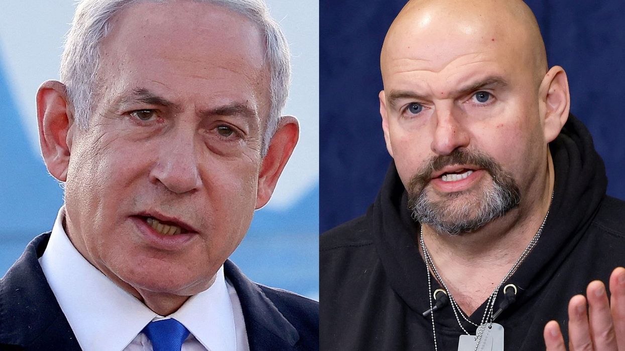 Netanyahu gives silver-plated beeper to Fetterman to thank him for supporting Israel
