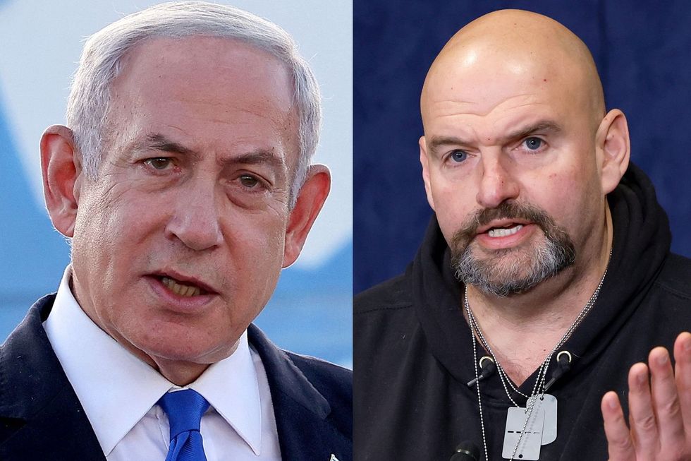 Netanyahu gives silver-plated beeper to Fetterman to thank him for supporting Israel