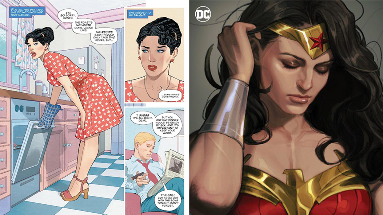 New feminist Wonder Woman comic has hero enslaved as traditional, Christian wife who must reject the Bible to escape