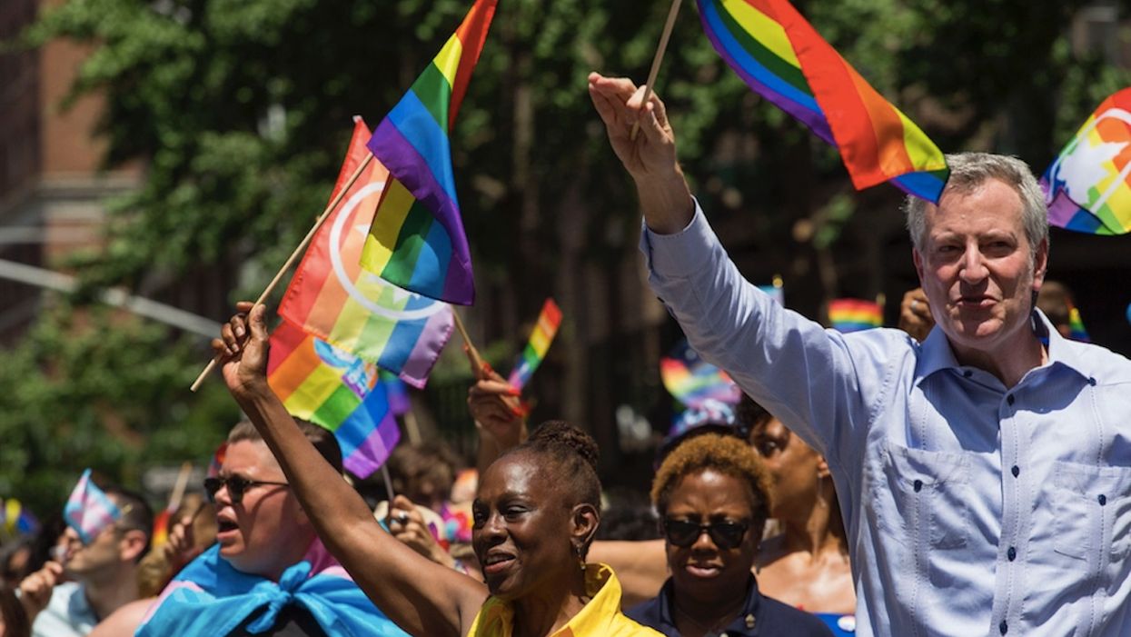 Bill de Blasio at NYC Pride Parade says gender reassignment surgeries 'absolutely' should be covered by taxpayer dollars