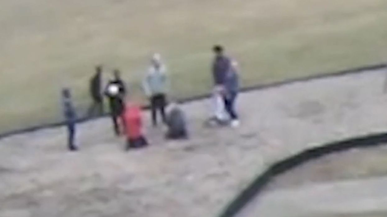 Newly released footage reportedly shows white Ohio elementary students dragged, beaten, and forced by black peers to pledge loyalty to BLM