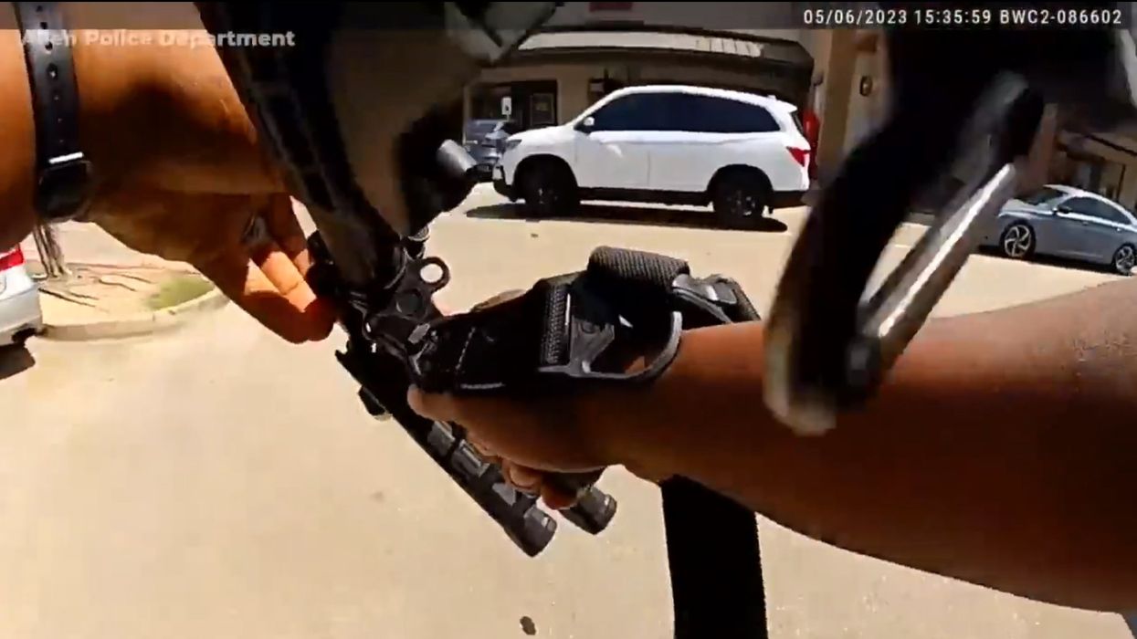 Newly released footage shows heroic officer go from telling kids to wear their seatbelts to running towards gunfire and putting down mass mall shooter: 'I'm moving as fast as I can'