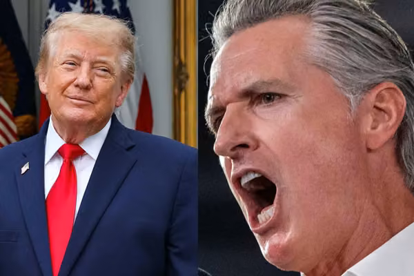 Newsom is OUTRAGED over Justice Department lawsuit to block votes from 20,000 'likely noncitizens'
