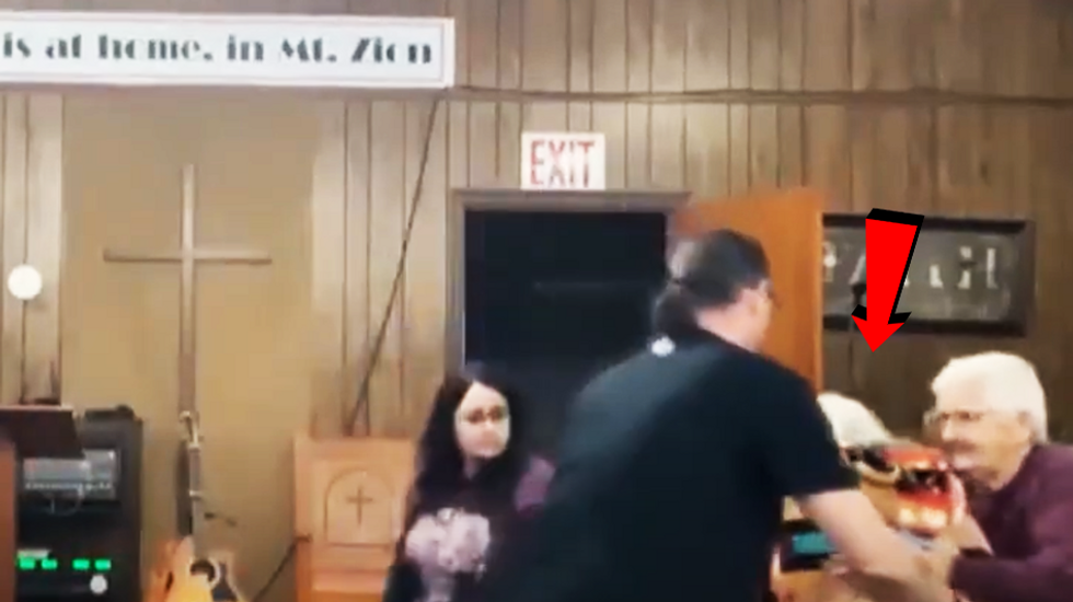 'No‚ devil‚ you can't have my momma': Pastor saves choking elderly woman during church service