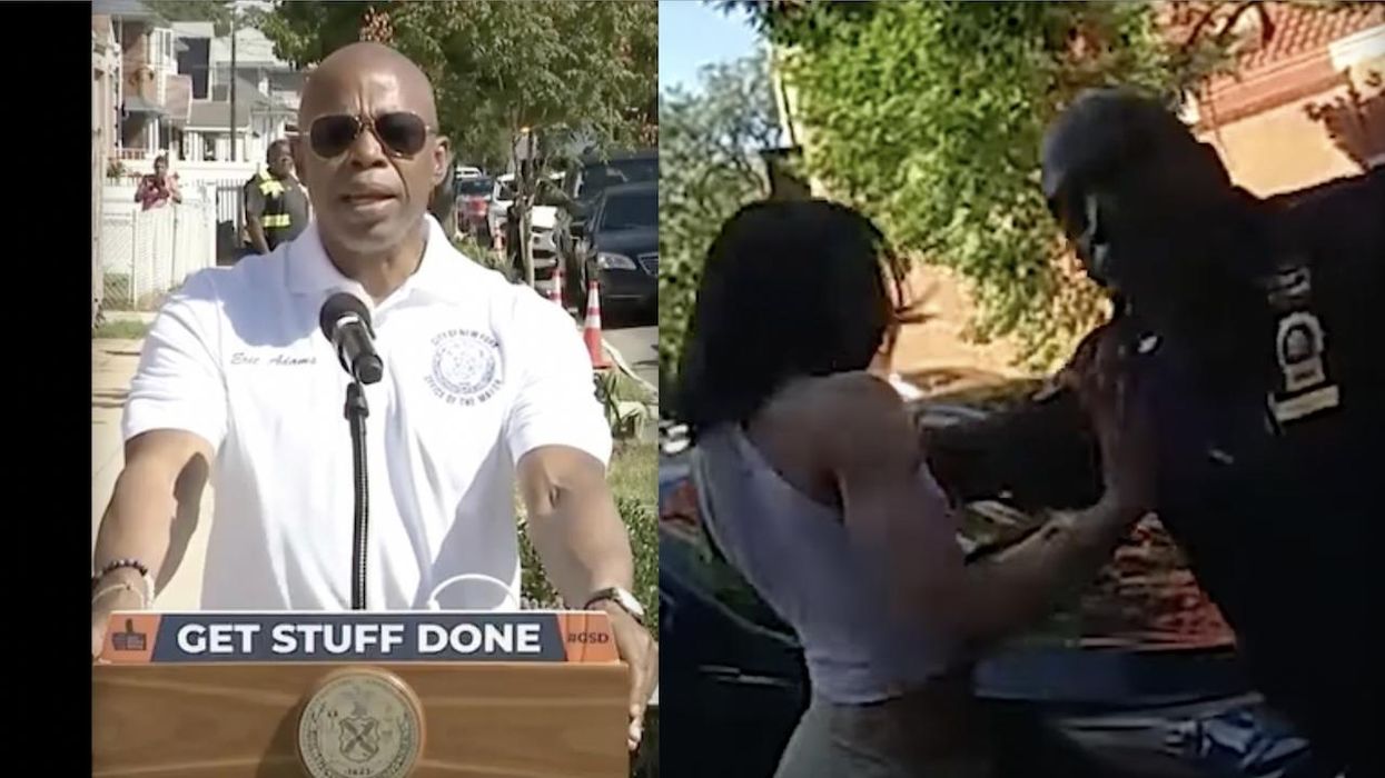NYC Mayor Eric Adams backs cop who clobbered woman after she 'smacked' officer during arrest, says police at scene exercised 'great restraint'