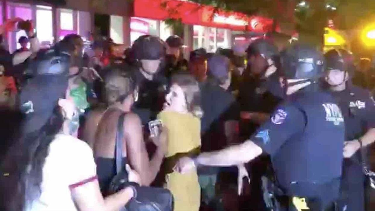 NYPD cop orders screaming leftist to 'back up!' She screams, 'or f***ing what?' Police show her what.