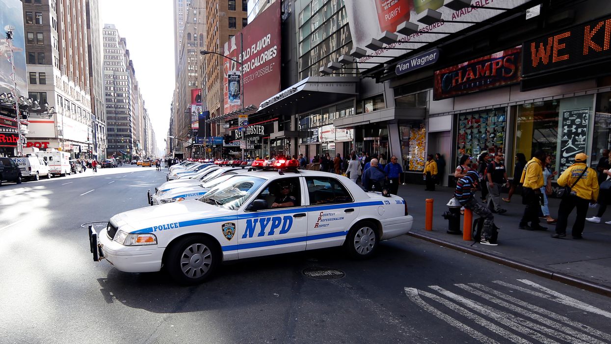 NYPD officer involved in a fender bender. It turns out the cruiser's brake line was cut.