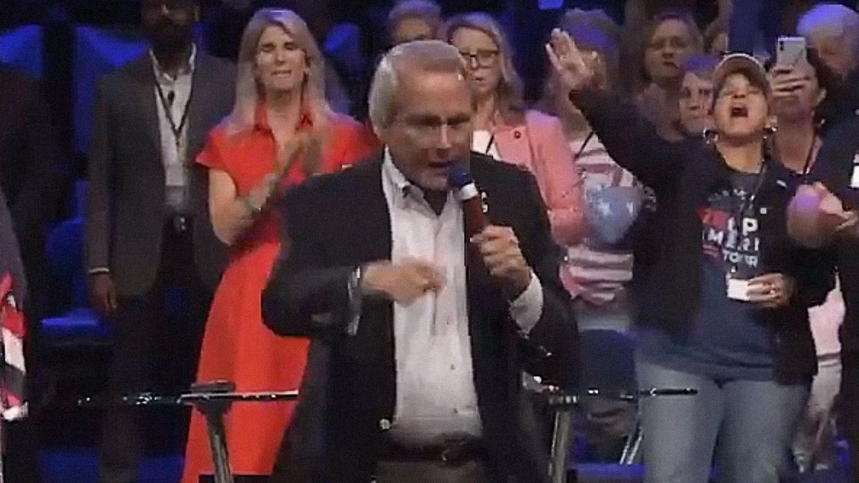 OAN cuts away from Lin Wood after his speech goes wildly off the rails, endorses QAnon, and predicts death of Trump's opponents