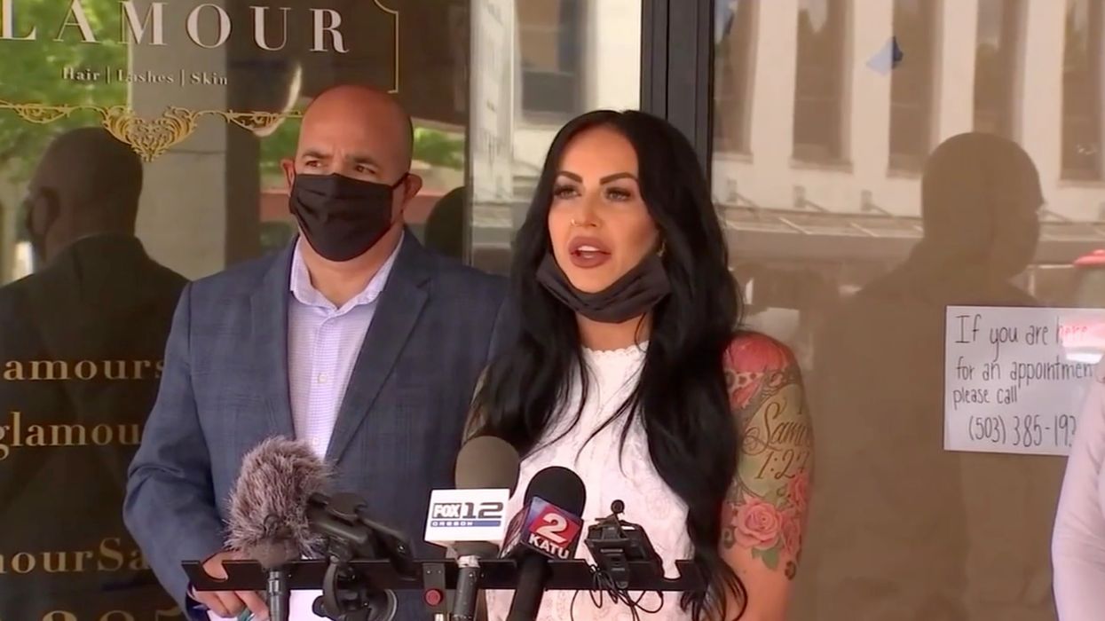 Oregon business owner who defiantly reopened says Child Protective Services questioned her family