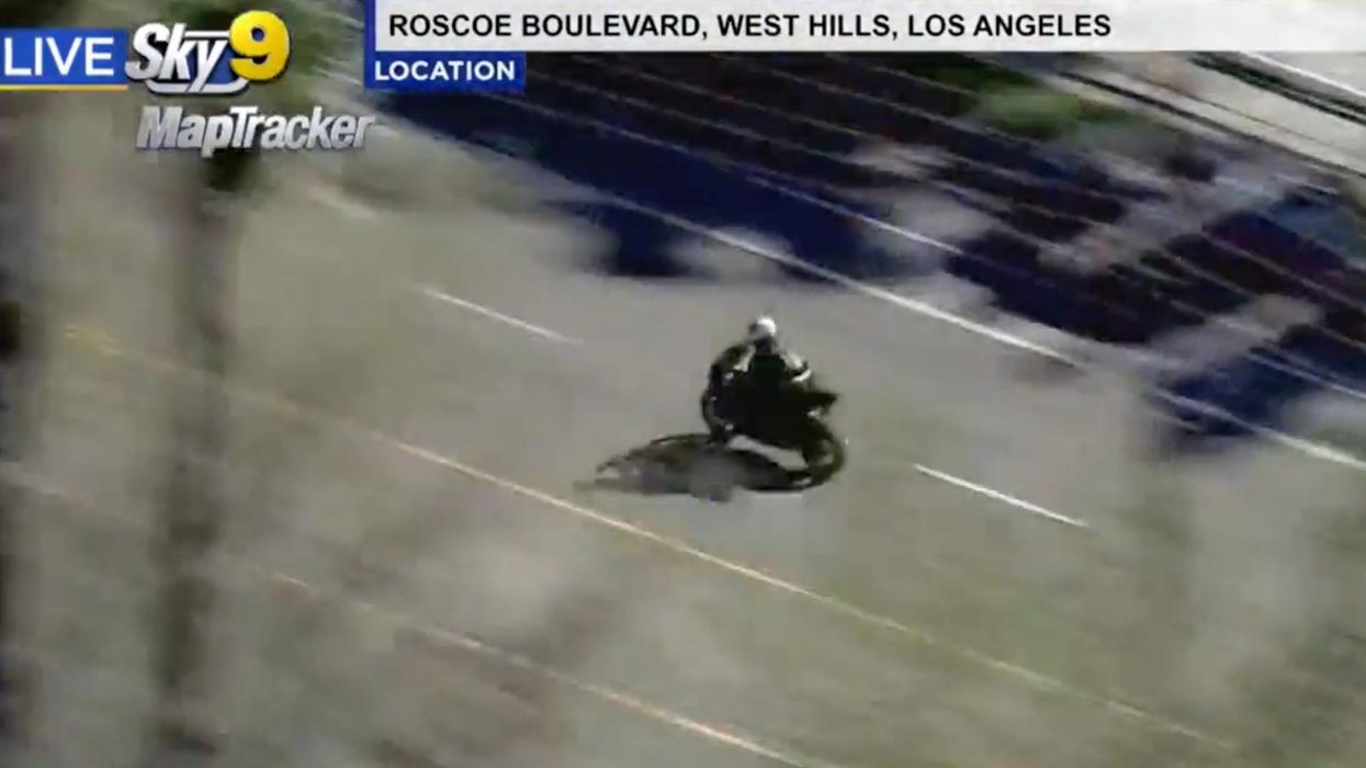 Out-of-control motorcyclist killed in dramatic 120mph crash caught on live TV