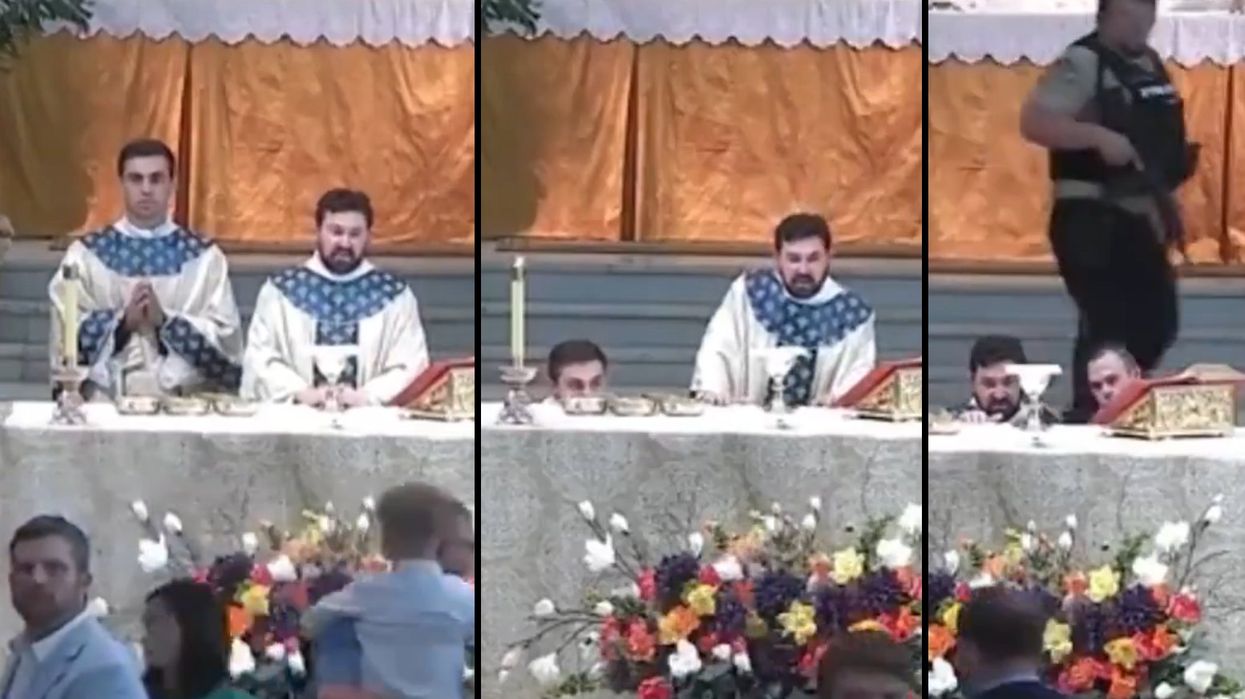 Parishioners pin down gunman who busted into church where scores of kids were receiving First Communion