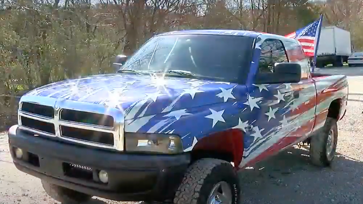 Patriotic company gives free red, white, and blue upgrade to kid who fought school to fly American flag on his pickup truck