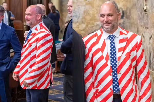 Pennsylvania Republican says Democratic leader kicked him out of House floor over patriotic flag jacket