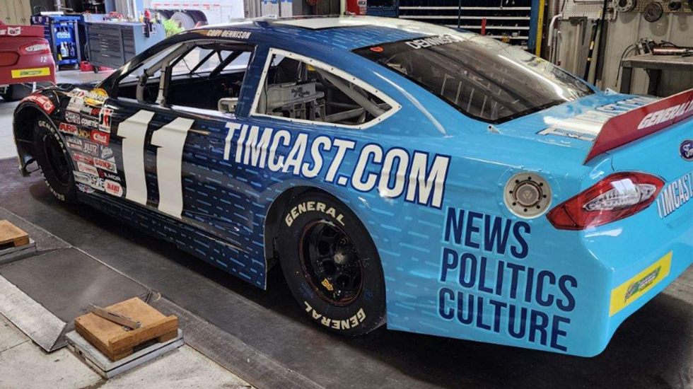 'People are angry': Tim Pool sponsors stock car in NASCAR feeder league