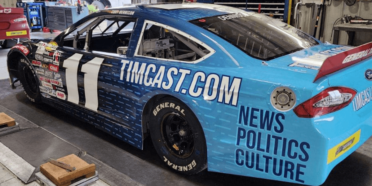'People are angry': Tim Pool sponsors stock car | Blaze Media