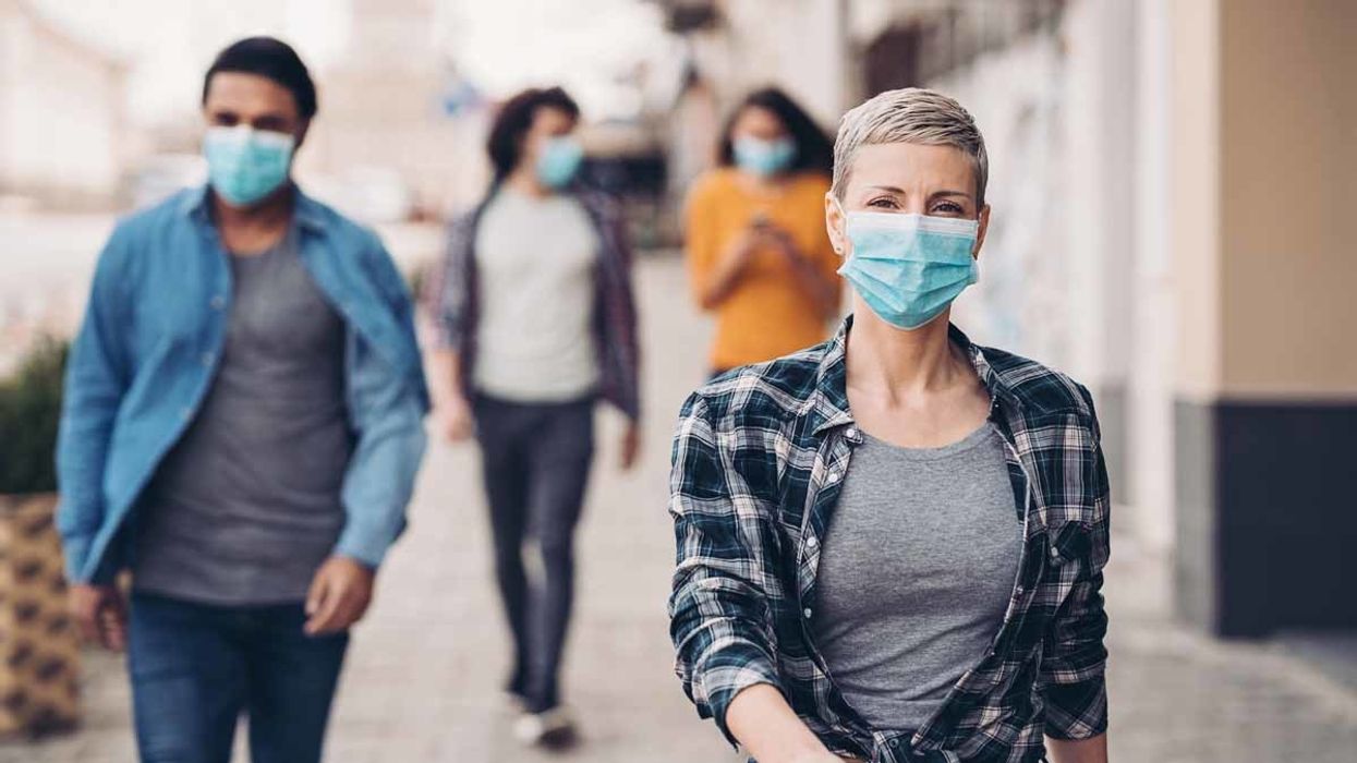 People in masks