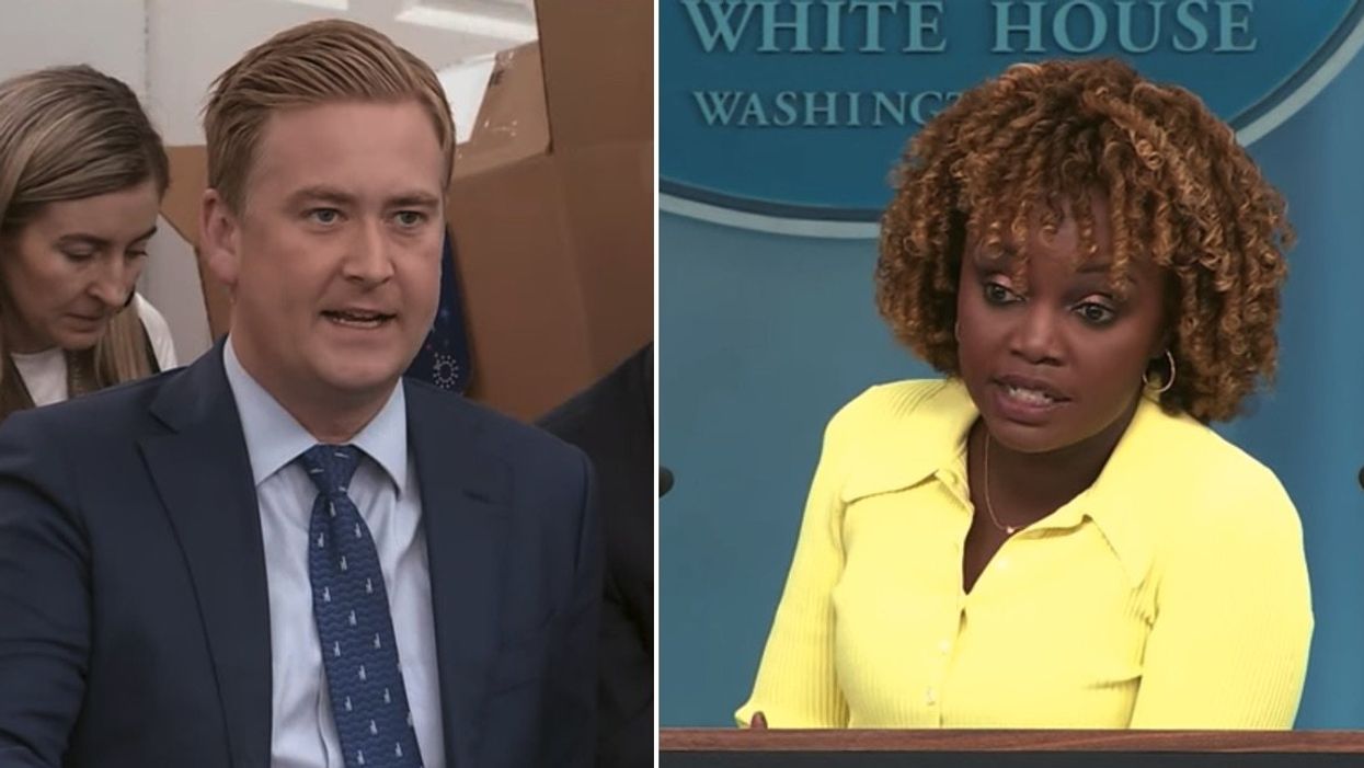 Peter Doocy confronts KJP with easy question about 'incoming nuke' and Biden — but her answer doesn't inspire confidence