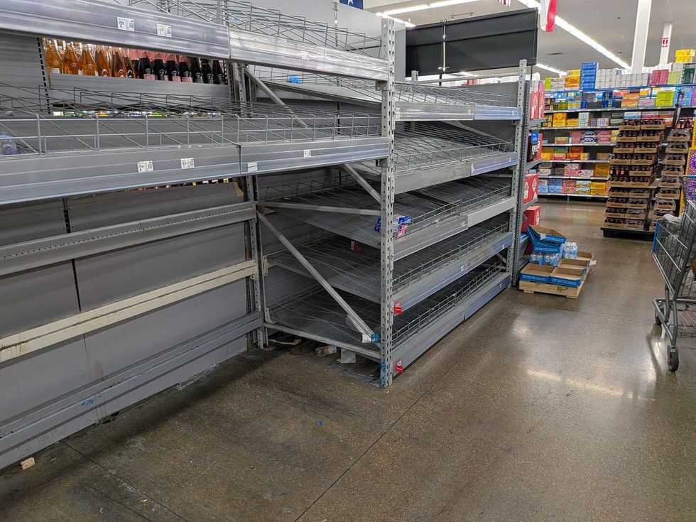 PHOTOS: Winter storm forecast turns Dallas grocery stores into a war zone