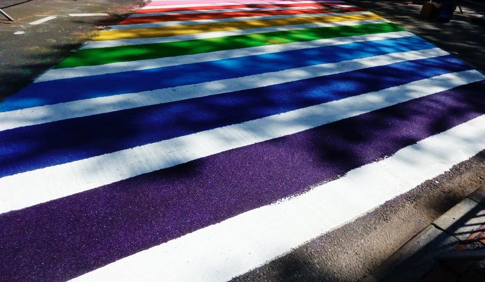 Pickup truck driver caught on video doing burnout on rainbow Pride crosswalk in West Virginia