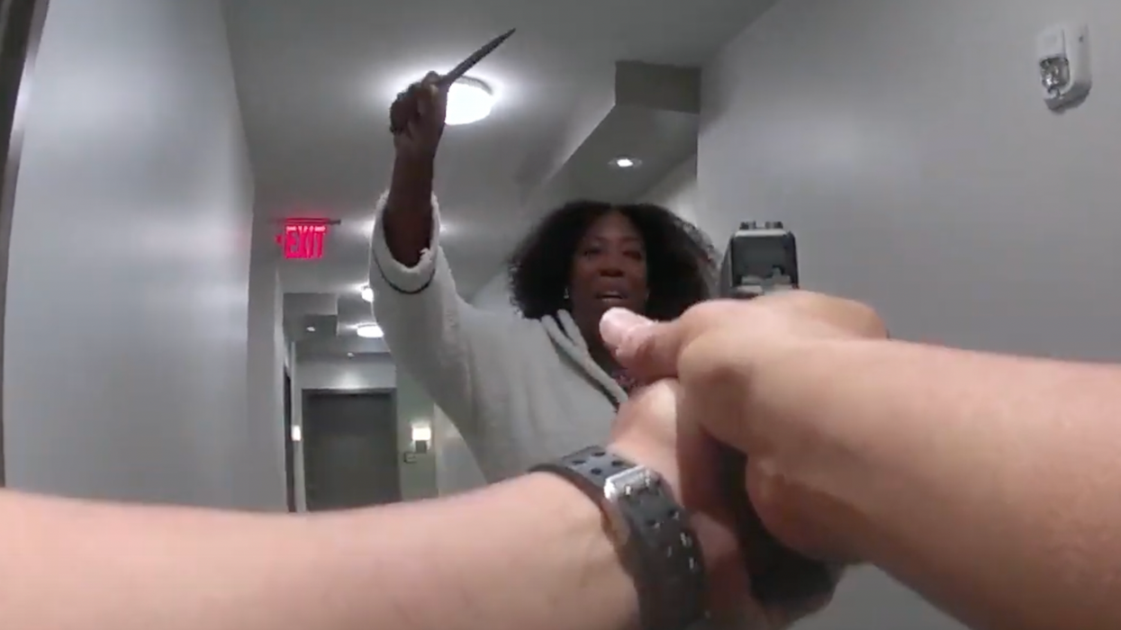 Police release bodycam video of cop fatally shooting 6'5" woman who slashed his face, kept advancing despite warnings to stop