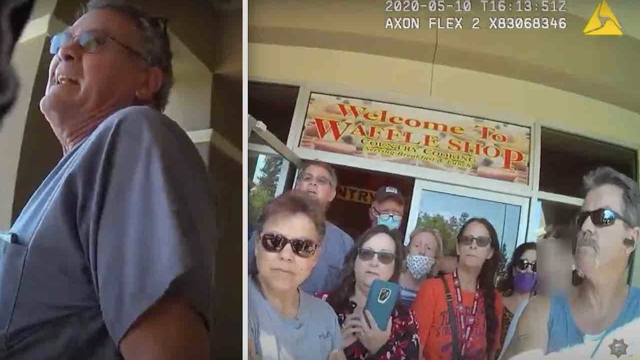 Police release bodycam video of customers who 'barricaded' Waffle Shop, officer handcuffing Vietnam vet