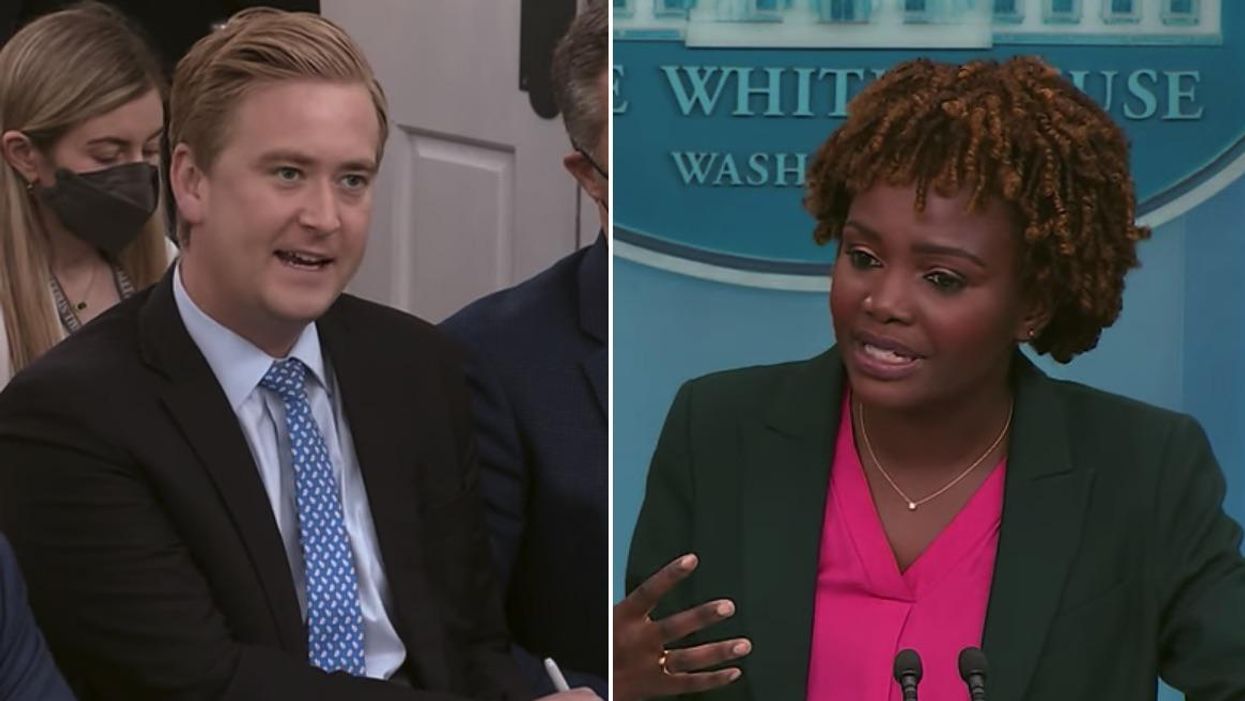 Press sec abruptly ends questioning when Fox News reporter brings facts on electric vehicles: 'All right. We're done'