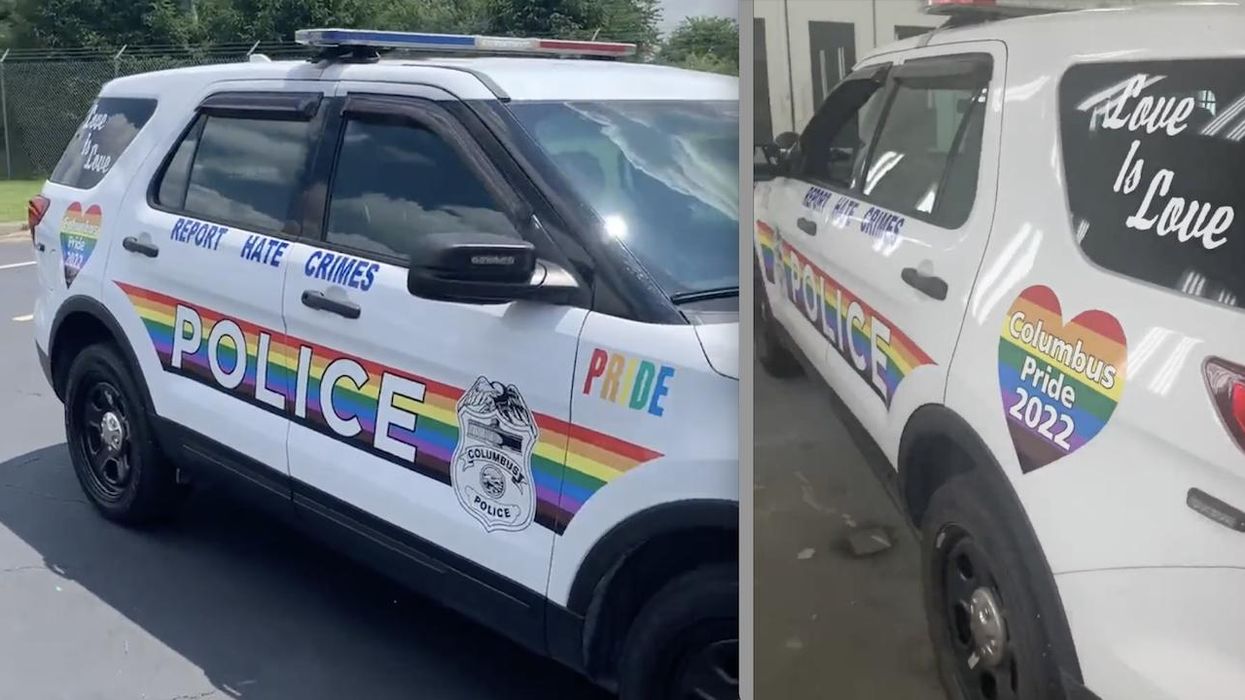 'Pride Cruiser' shown off by police 'LGBTQIA+ liaison officer' in Columbus, OH. Reaction is decidedly grim: 'This is f***ing ridiculous'