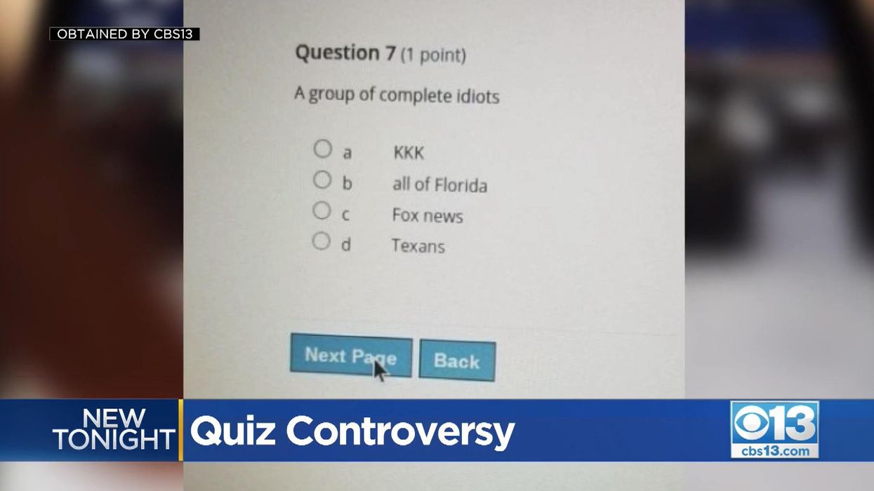 Principal vows action after exam question lumps together KKK, Fox News, Florida, and Texas