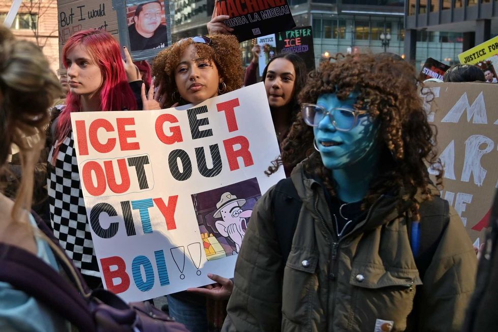 Pro-ICE student suspended over posters at California high school where hundreds of anti-ICE students walked out