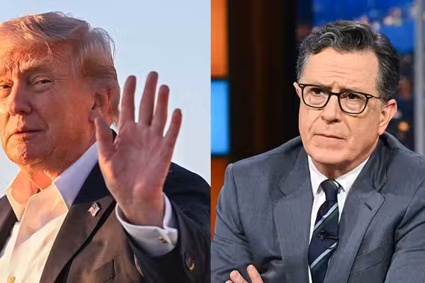 Propagandist Stephen Colbert gets final jab from Trump on the way out