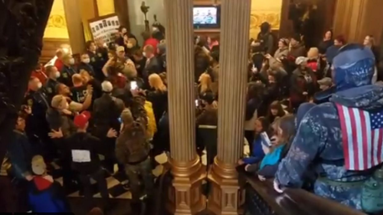 Protestors storm Michigan state Capitol in Lansing, Michigan, demanding end to coronavirus lockdown