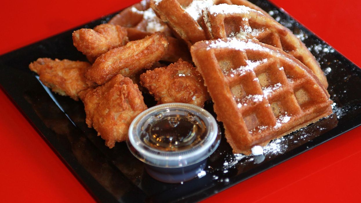'Put all the chicken in the bag': Armed robber demands chicken and waffles after staff turns him away for not wearing a mask at Roscoe's in California