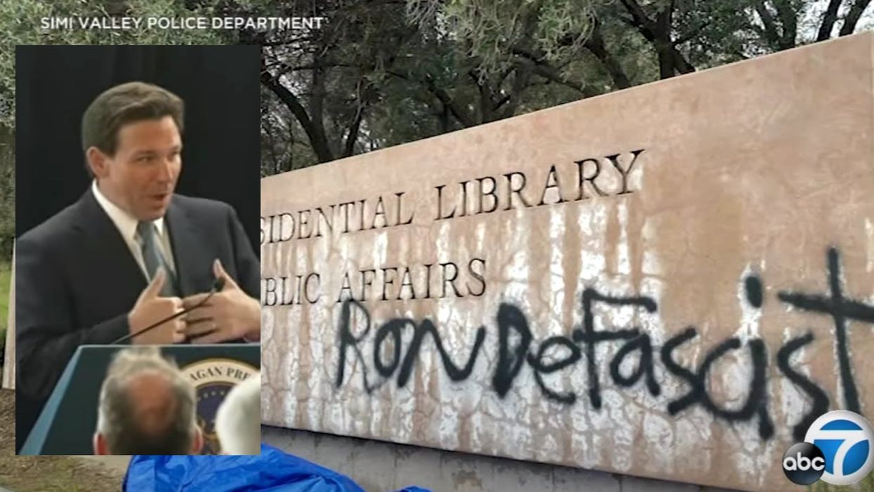 Reagan Library vandalized with spray-paint ahead of sold-out speech by Gov. Ron DeSantis