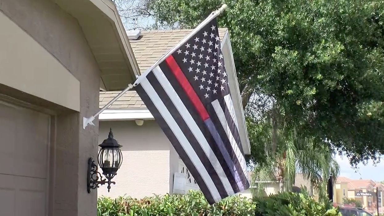 Retired police officer takes defiant stand after HOA demands he take down Blue Lives Matter flag