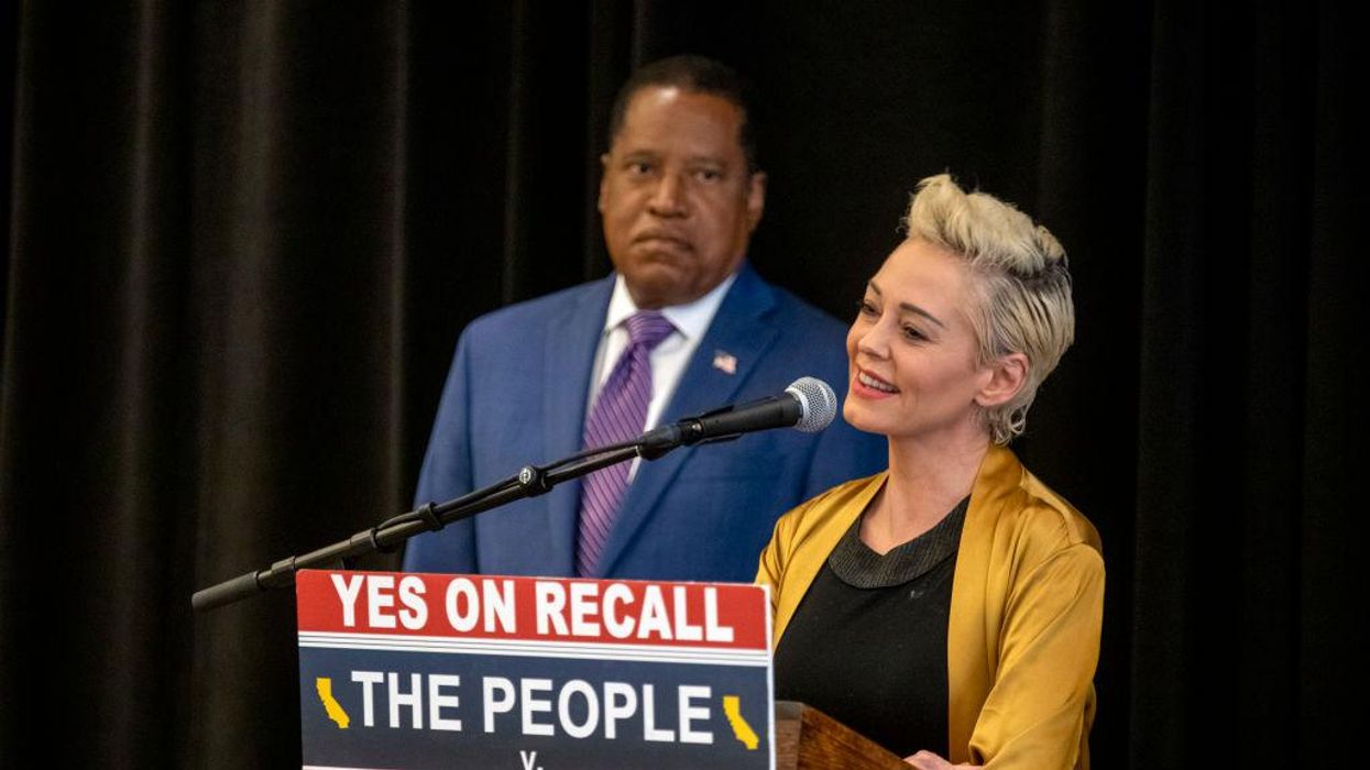 Rose McGowan endorses Larry Elder for governor: 'He's the better man'