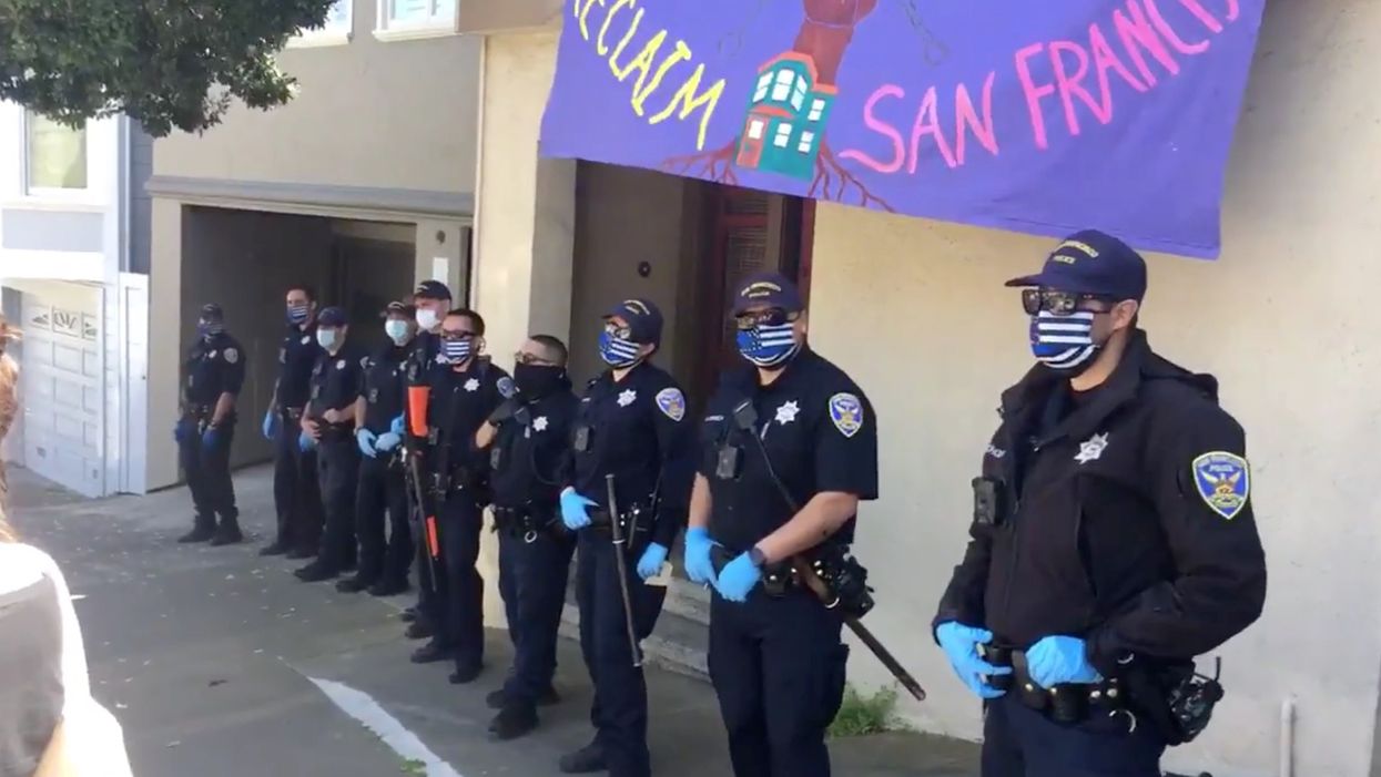 San Francisco police chief caves to outrage, bans pro-police face masks
