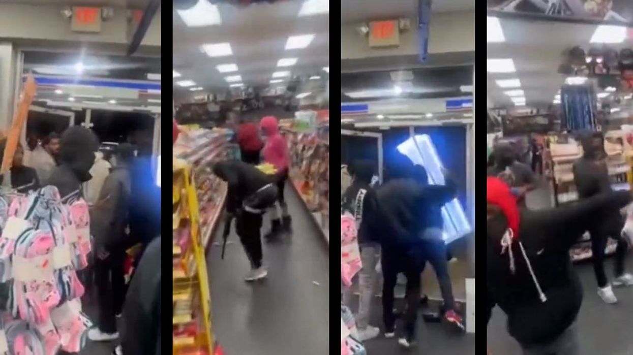 Scores of looters swarm gas stations and wreak havoc in America's most violent city